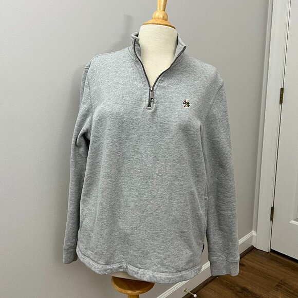 Ted Baker Men’s Gray Kilburn Half Zip Sweatshirt Sz L - Picture 2 of 14
